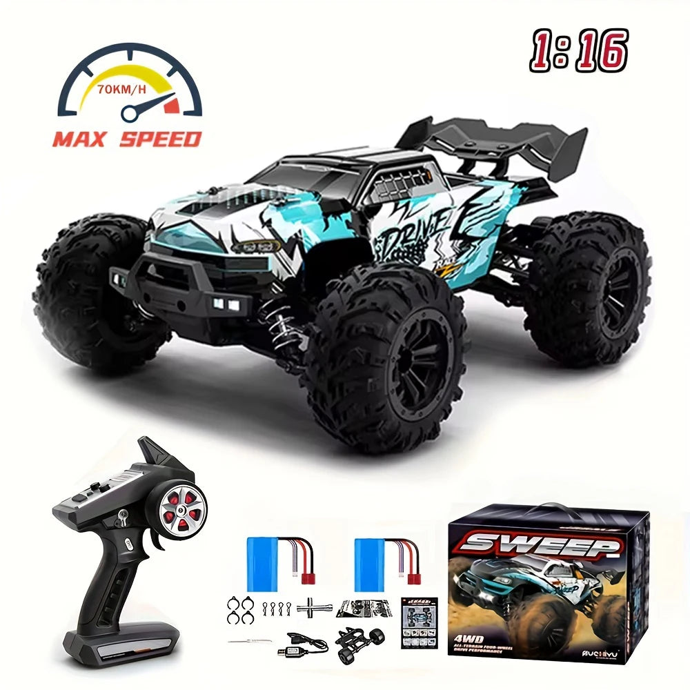 Coche RC 1/16 4x4 Teledirigido 16101PRO/16102PRO Sin escobillas 70KM/H 2.4G Eléctrico de alta velocidad Modelo de juguete todoterreno para drift