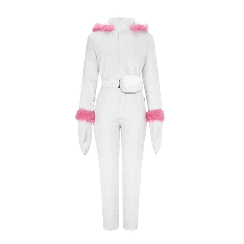 Mono de Snowboard de invierno para mujer, mono con capucha para exteriores, traje de esquí impermeable a prueba de viento para snowboard, senderismo, disfraces de esquí