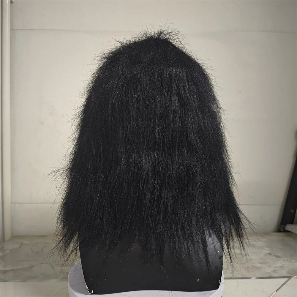 Máscara de gorila de King Kong vívida, máscara de látex de monstruo de terror con peluca, accesorio de disfraz de Halloween, decoración de Casa Encantada para fiesta de Carnaval