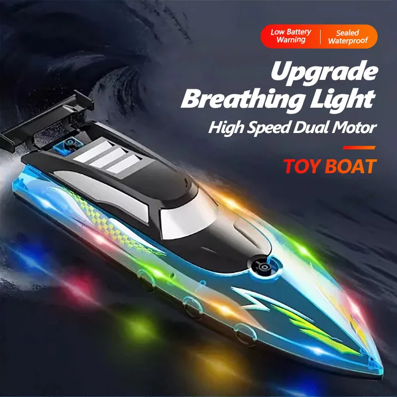 RC Battery Boat Ship 2.4Ghz High-Speed Remote Control Racing Ship Water Speed Boat Child Model Kids Boys Outdoor Pool Toys Gifts