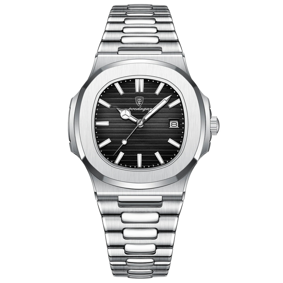 POEDAGAR Top Luxury Brand Man Watch Sports Waterproof Luminous Date Men Wristwatch Square Dial Quartz Men's Watches High Quality
