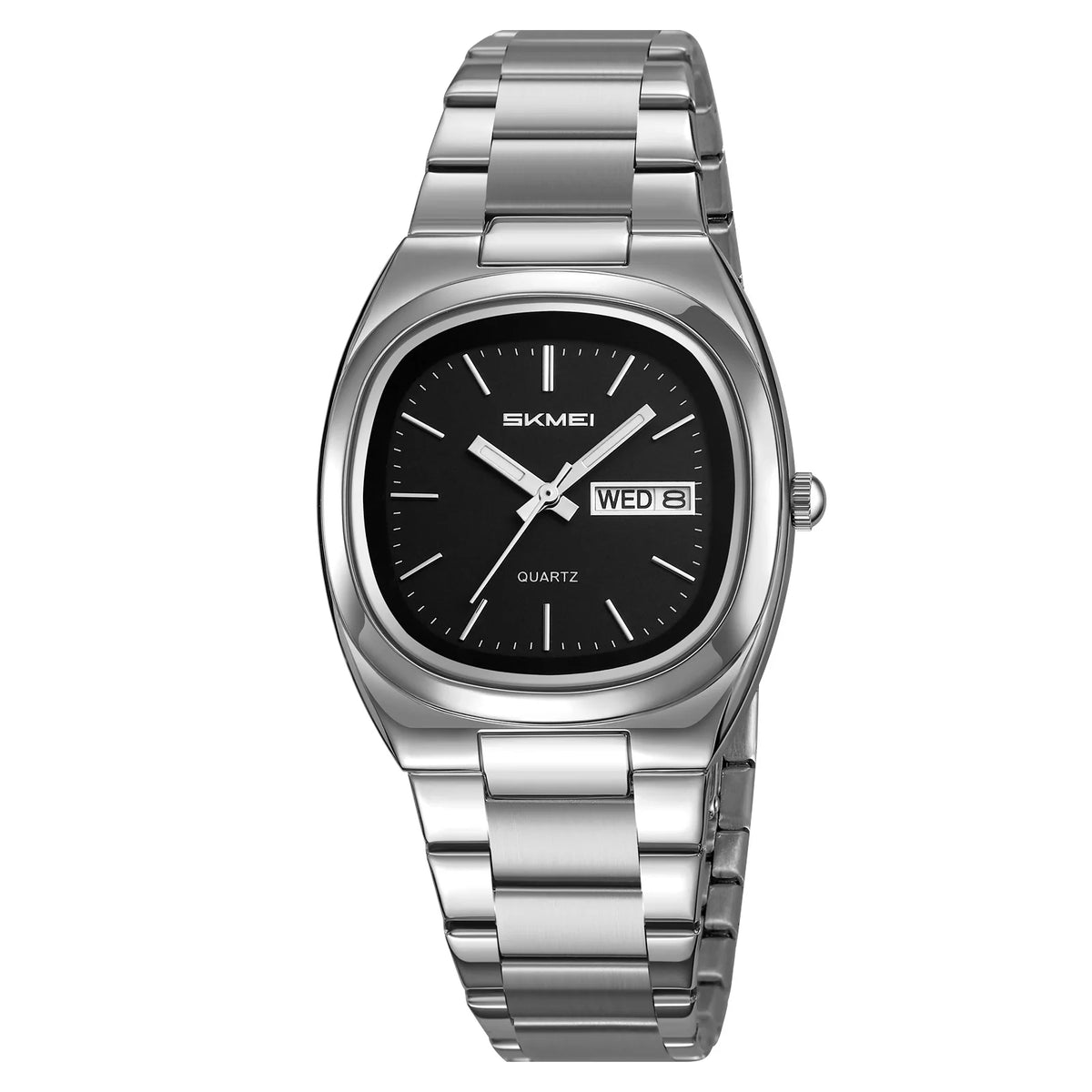 Reloj de pulsera informal SKMEI 2420 para mujer, reloj de vestir de acero para negocios, reloj de cuarzo a la moda con fecha, relojes de lujo para mujer