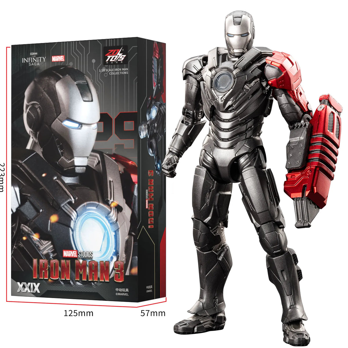 ZD Toys Marvel Avengers Iron Man Figura de acción MK3 MK6 MK50 Spider-Man: No Way Home Scarlet Spider Figura de acción coleccionable Regalo
