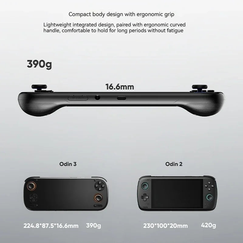 Consola de videojuegos portátil AYN ODIN3 con pantalla IPS 4K Ultra HD de 6'', procesador Android 15, consola con joystick/gatillo retro para videojuegos