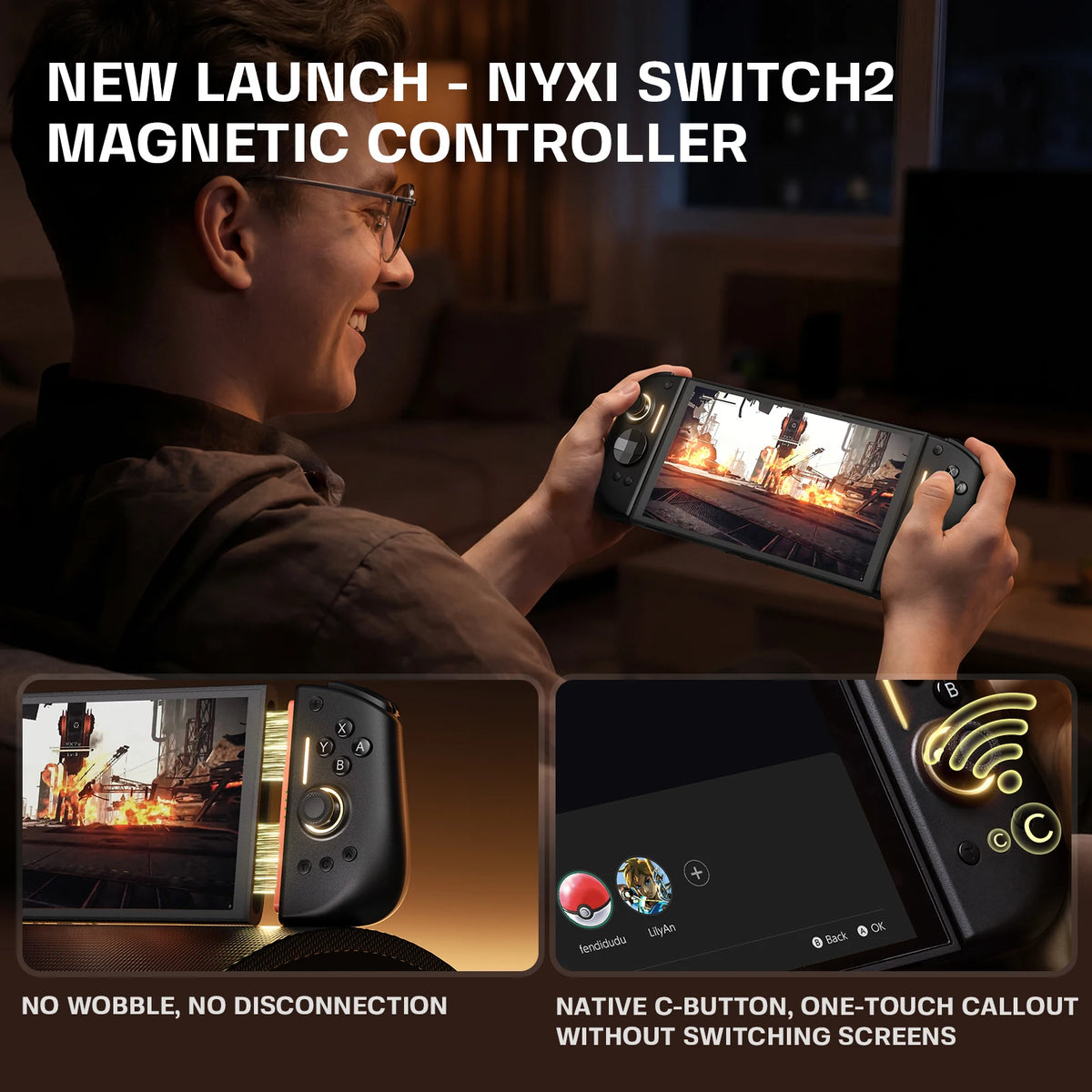Mando inalámbrico NYXI Hyperion 3 para Switch 2