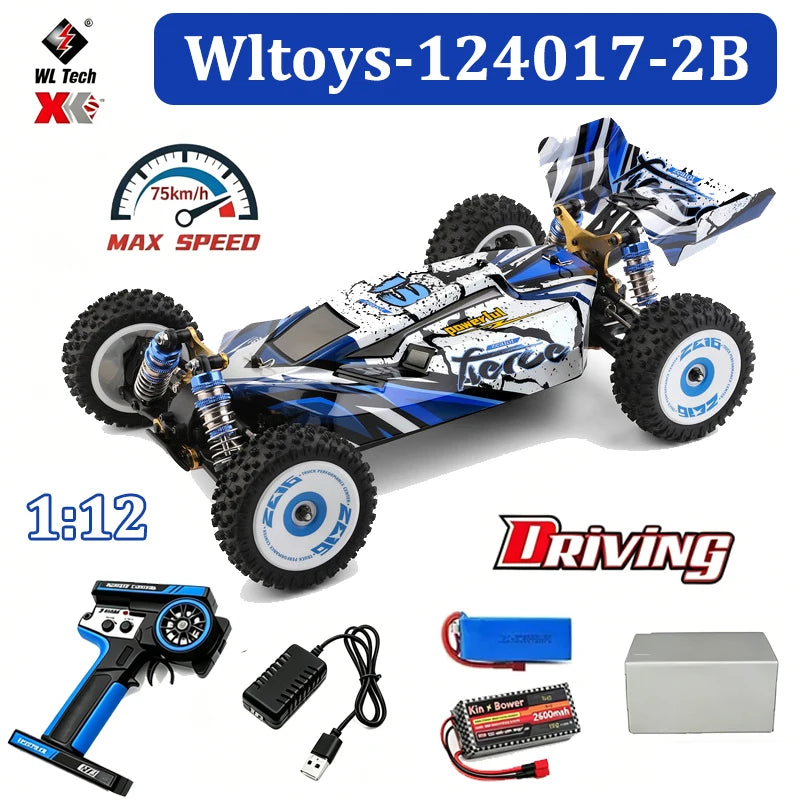 WLtoys 144016 124017 Series 75KM/H 2.4G RC Car Brushless 4WD Electric High Speed Off-Road Remote Control Drift Toys for Children