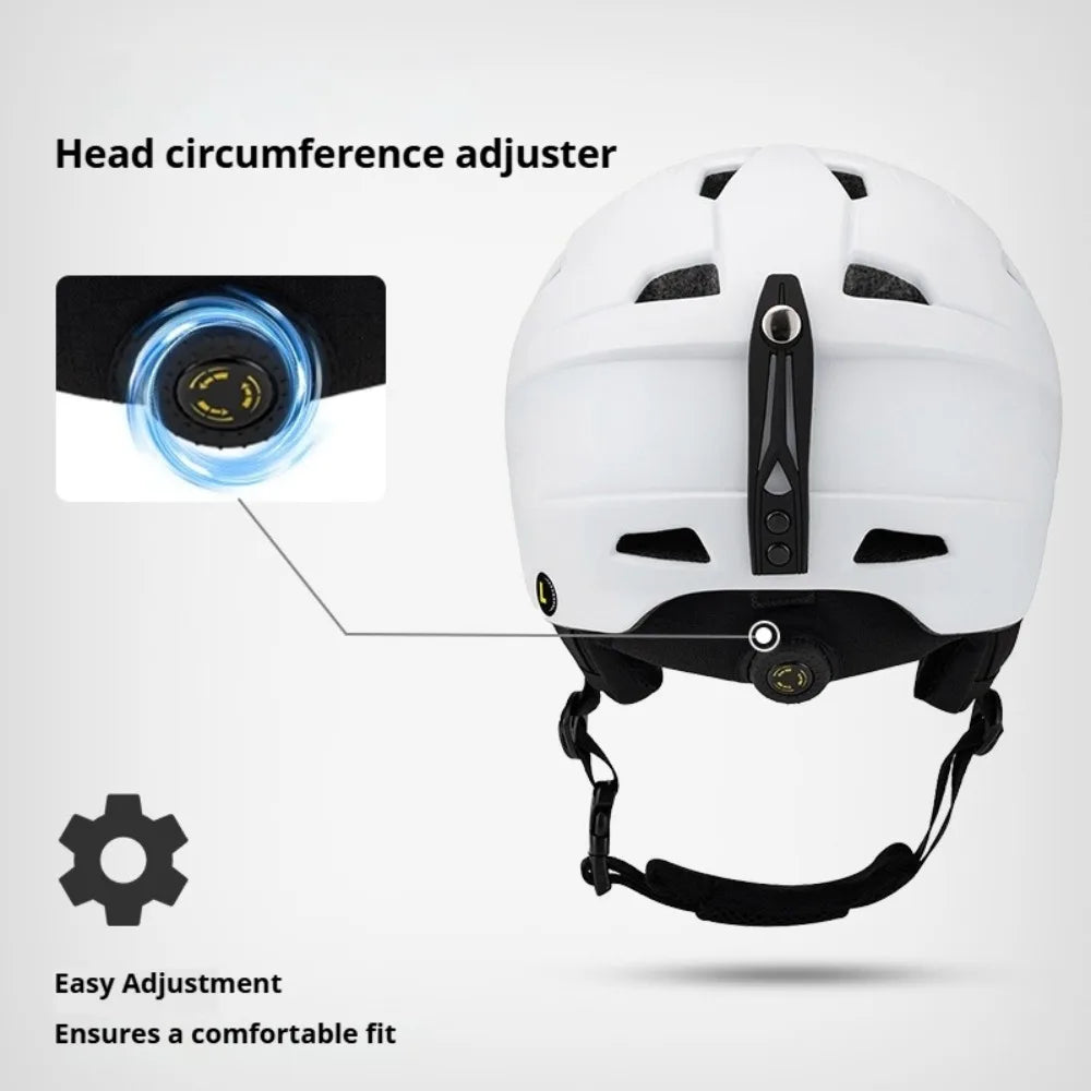 Eastinear Casco Esquí Gafas de nieve en un Casco de seguridad hombres y mujeres Esquí Snowboard Casco deportivo para adultos y niños