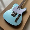 Guitarra Eléctrica Estilo TL, Diapasón de Palisandro, Cuerpo de Caoba, Color Azul Metálico
