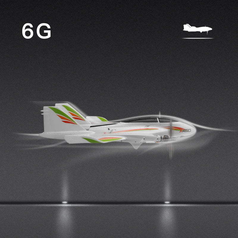 WLtoys-avión teledirigido XK X450, 6 CANALES, sin escobillas, 2,4G, planeador de Radio Control, ala fija, 3D/6G VS XK X520
