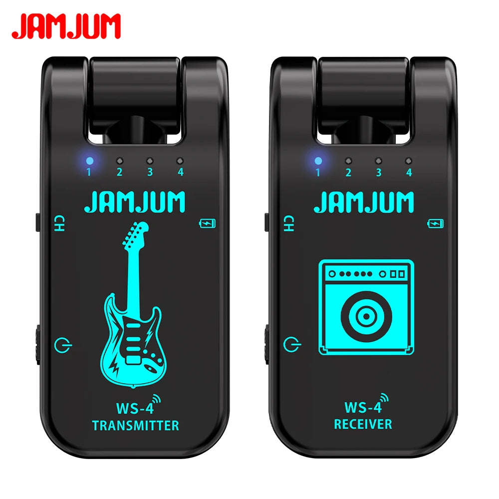 Sistema de guitarra inalámbrico 2.4G: transmisor y receptor negro para guitarra eléctrica, EWI, bajo