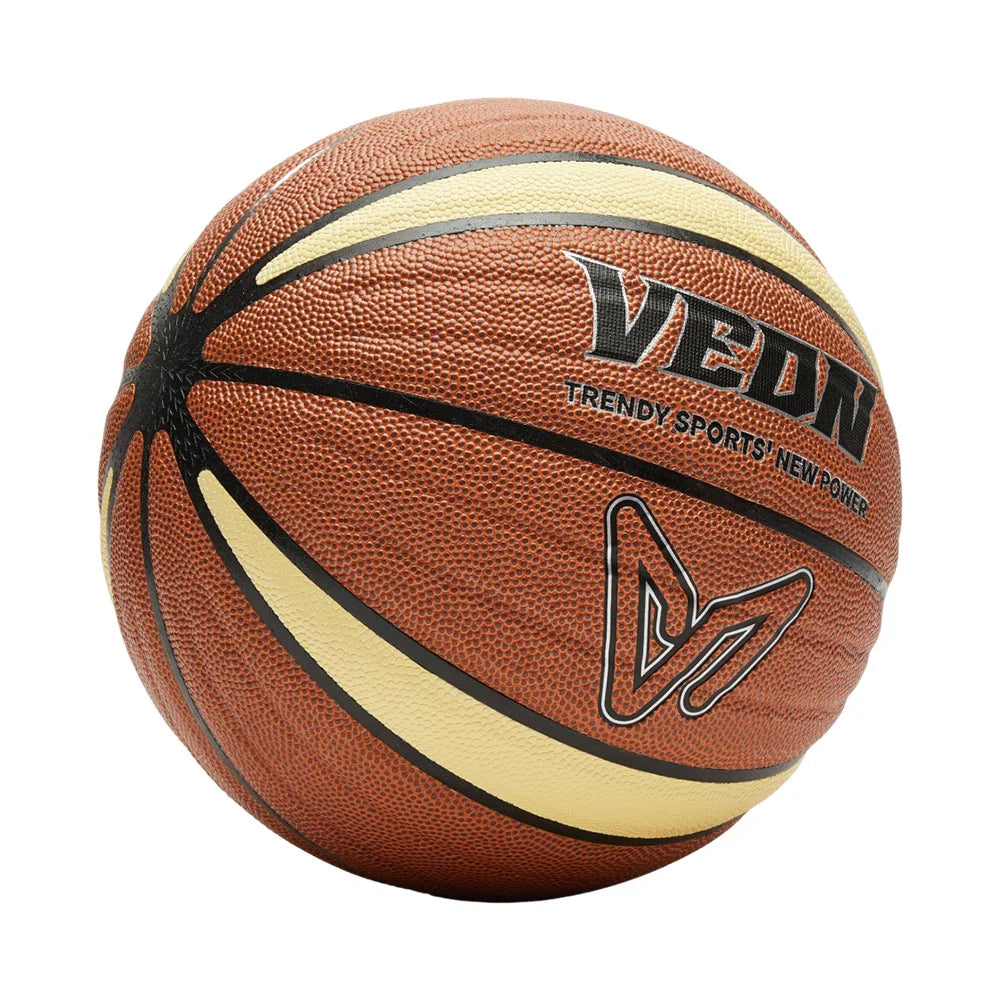 Veidoorn Baloncesto profesional de cuero PU Tamaño oficial 7 para juegos de interior/exterior Bola impermeable de agarre perfecto de alto rebote