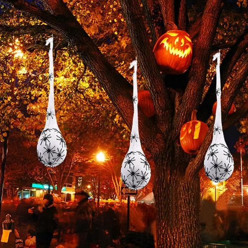 Decoración de Halloween, sacos de huevos de araña iluminados, decoración al aire libre, huevo de telaraña brillante, regalo iluminado para interiores para fiesta