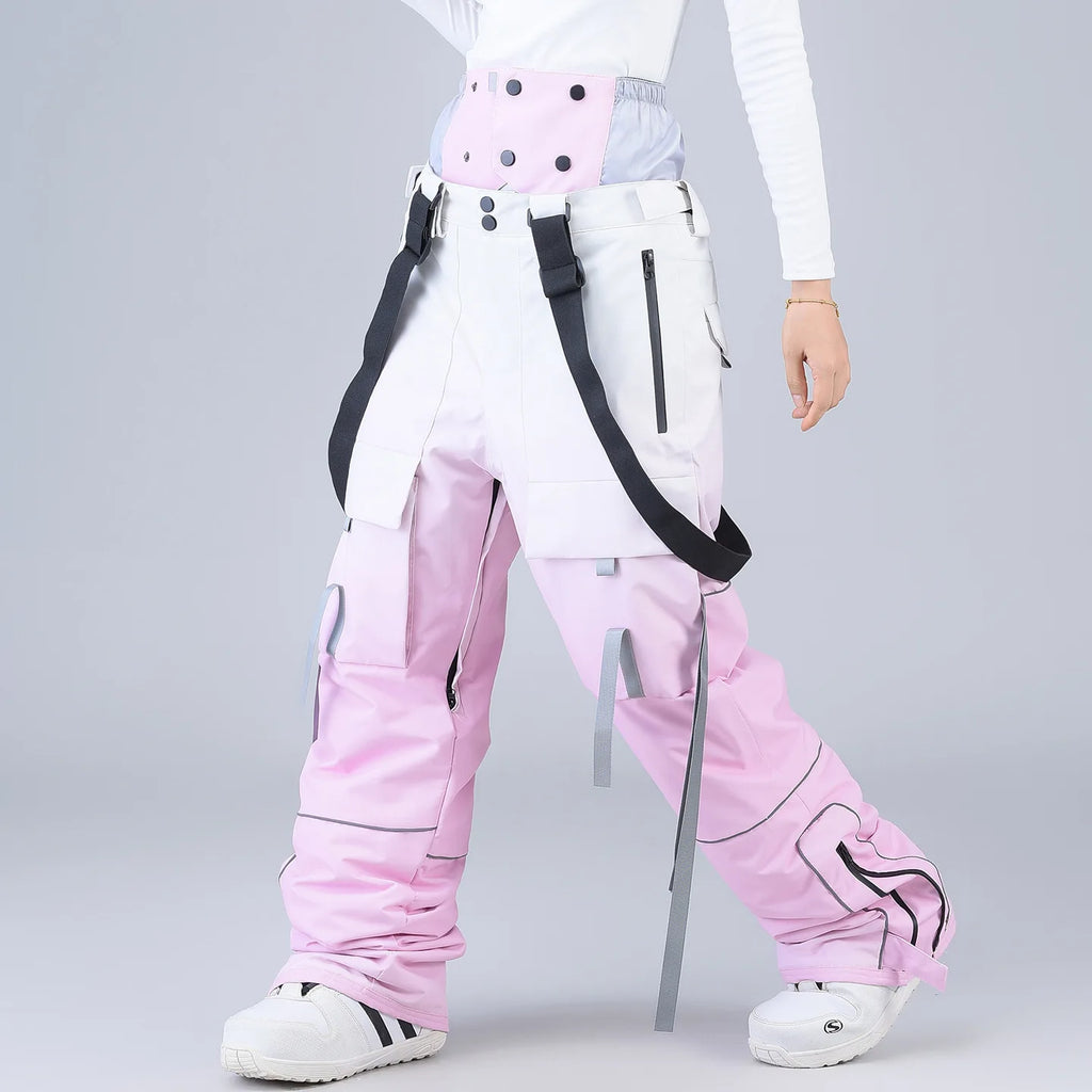 Pantalones de esquí unisex con protección para la cintura, ideales para practicar snowboard, tanto para hombres como para mujeres, y como ropa deportiva de invierno para actividades al aire libre.