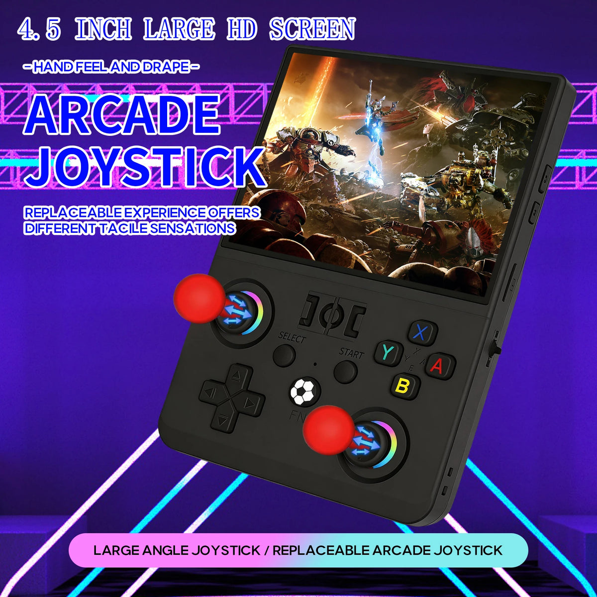 MAXⅡ 2026 Consola de Juegos Retro Portátil de 4.5 Pulgadas, Pantalla IPS HD de 1024x768, Sistema Linux de Código Abierto con 2 Joysticks