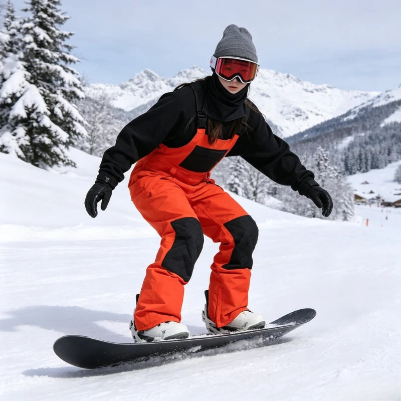 Pantalones de Esquí para Invierno 2026, Impermeables, Resistentes al Viento, Cálidos y Transpirables, con Bloques de Color, para Snowboard y Actividades al Aire Libre