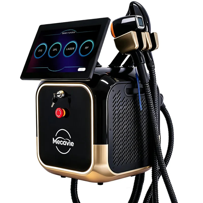 Máquina de Láser Pico Diodo IPL RF 4 en 1 Profesional Mejorada, Depilación Permanente, Rejuvenecimiento de la Piel, Tensado Facial