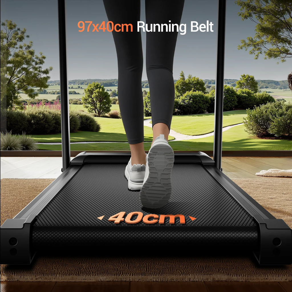 Caminadora Plegable ROBORE SF20 con Inclinación del 15%, Velocidad de 12 km/h, Carga Máxima de 136 kg, Motor Silencioso sin Escobillas de 3.0 HP, Cinta de Correr de 97×40 cm