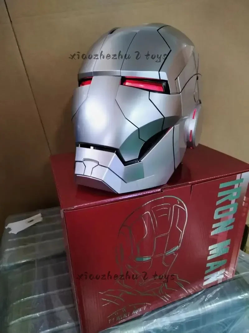 Casco de Iron Man Mk5 Mk7 Mk50 Mk17 con Control Remoto de Voz Eléctrico, Colección para Adultos, Regalo de Juego de Roles, Exclusivo para Fans