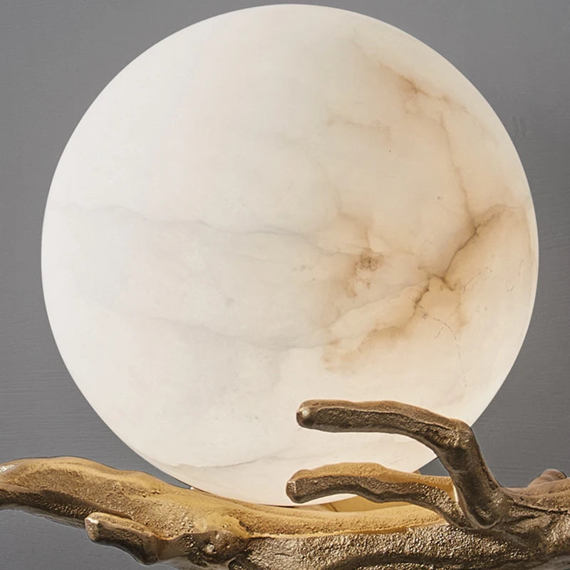 Italian Marble Waterproof Wall Lamp Brass LED Porch Light for Outdoor Garden Exterior Corridor Pathway Home Lighting