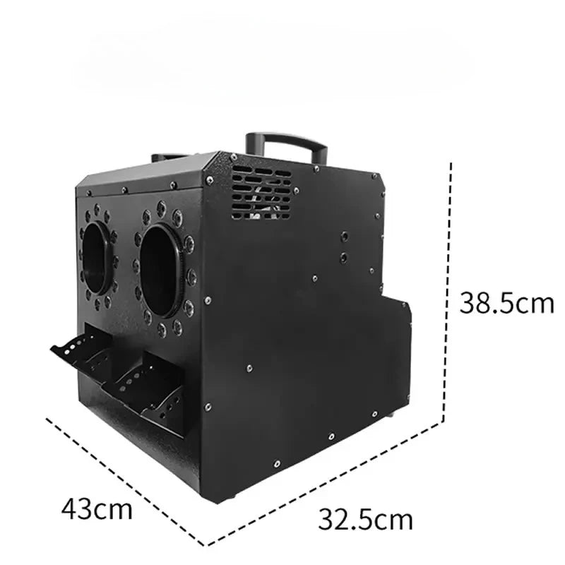 Máquina de Burbujas de Humo de Doble Orificio con Control Remoto DMX 512 para Bodas, Escenarios, Bares, KTV, Discotecas, Efectos de Iluminación