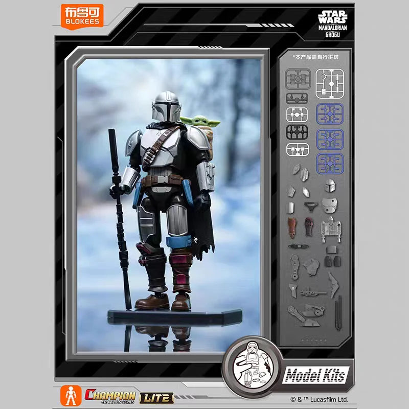 Nuevas Figuras de Acción Blokees Star Wars CHAMPION CLASS: Mandalorian, Grogu Lite, Mecha Din Djarin, Grogu, Bo Katan Kryze, Juguete Coleccionable de Regalo
