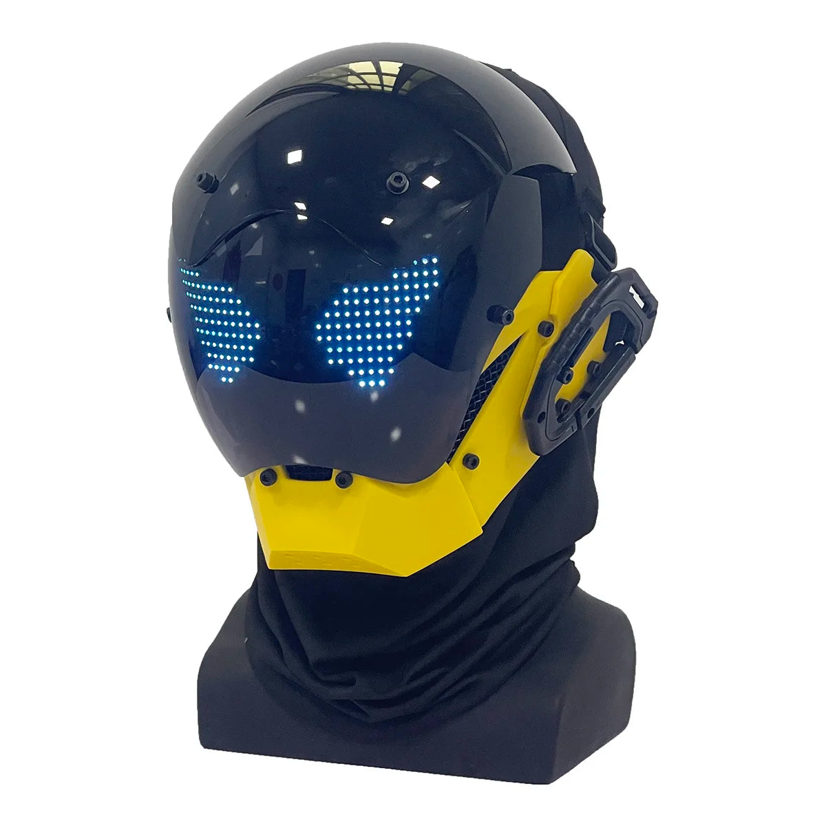 Máscara Cyberpunk LED, Máscara para Juegos de Rol, Control por Aplicación, Casco Programable, Decoración para Juegos de Rol, Disfraz para Fiestas
