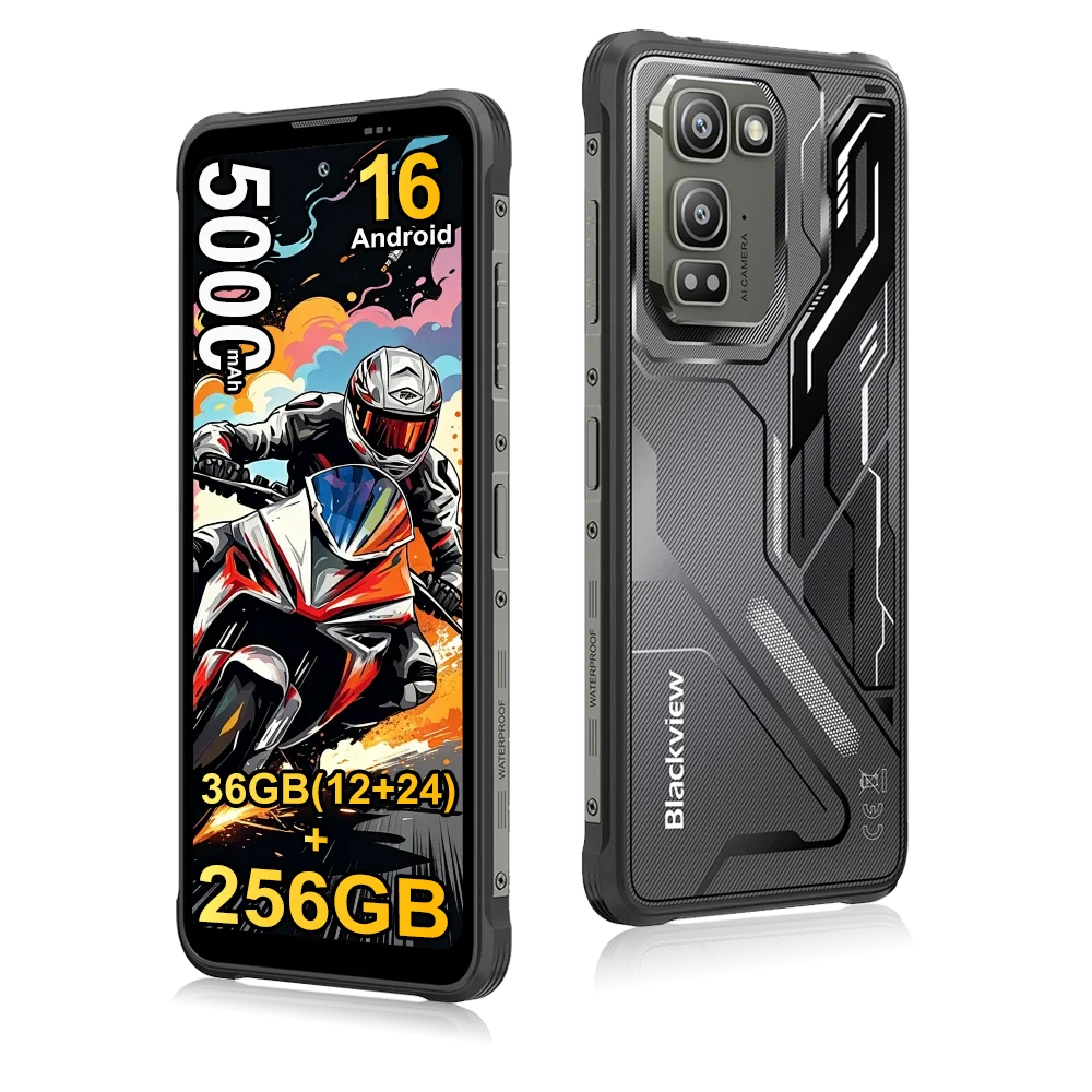 Blackview FORT 5 Rugged Smartphone, The Lightest 108MP Imaging Flagship, Android 16, 36GB(12+24) Expand RAM 256GB ROM, 6.78" HD+ IPS Display, 5000mAh Battery, 33W Fast Charging, NFC