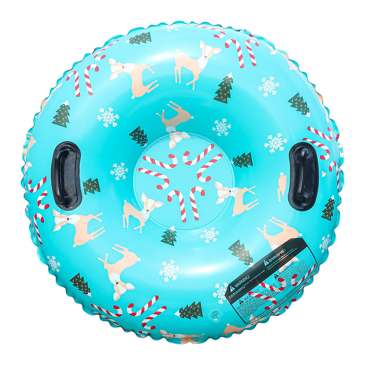 Trineo de nieve grande inflable para niños y adultos, trineos de fondo duro resistentes y gruesos con asas, 1 ud.