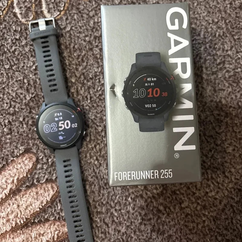 Reloj deportivo inteligente Garmin Forerunner 255 de 46 mm con NFC, 4 GB de RAM, Bluetooth, Wi-Fi, estilo básico