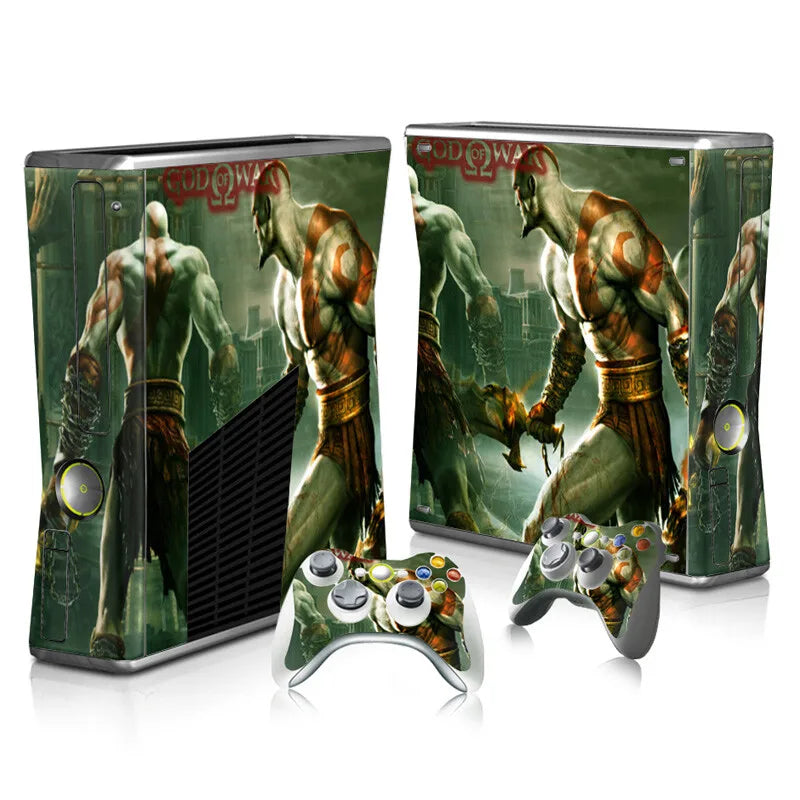 Vinilo Adhesivo Personalizado para Consola Xbox 360 Slim y 2 Controles, Adhesivo Decorativo para Xbox 360 Slim