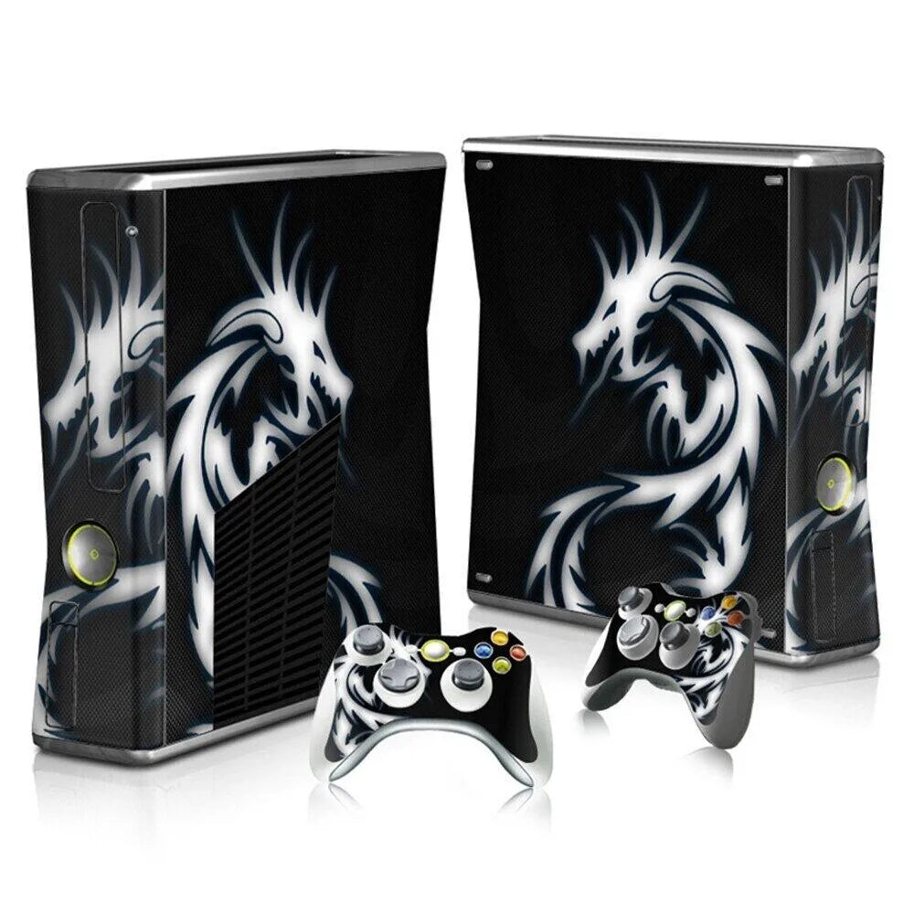 Vinilo Adhesivo Personalizado para Consola Xbox 360 Slim y 2 Controles, Adhesivo Decorativo para Xbox 360 Slim