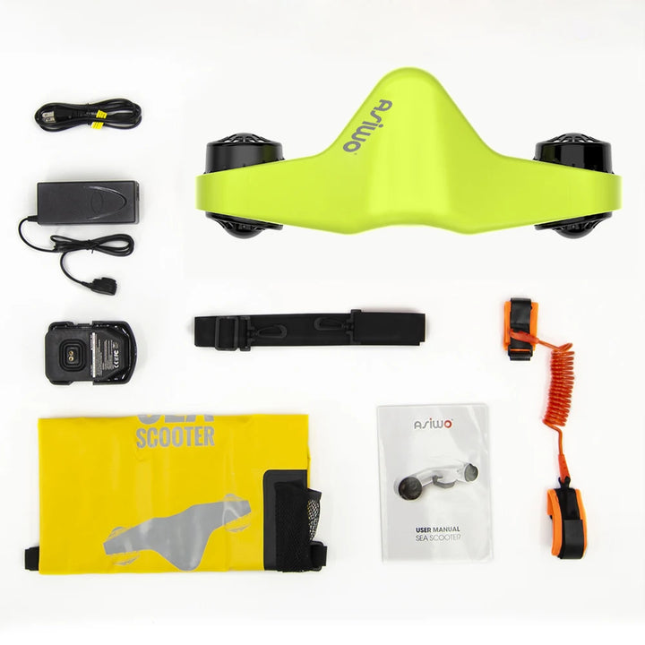 Scooter Subacuático Asiwo con Soporte para Cámara de Acción para Niños/Adultos, 40M Resistente al Agua, para Buceo, Snorkel y Piscina