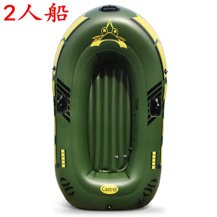 Kayak Inflable Reforzado para 2-3 Personas, Bote de Pesca, Estable, Seguro, Resistente a la Abrasión y a los Arañazos, para Ríos y Lagos