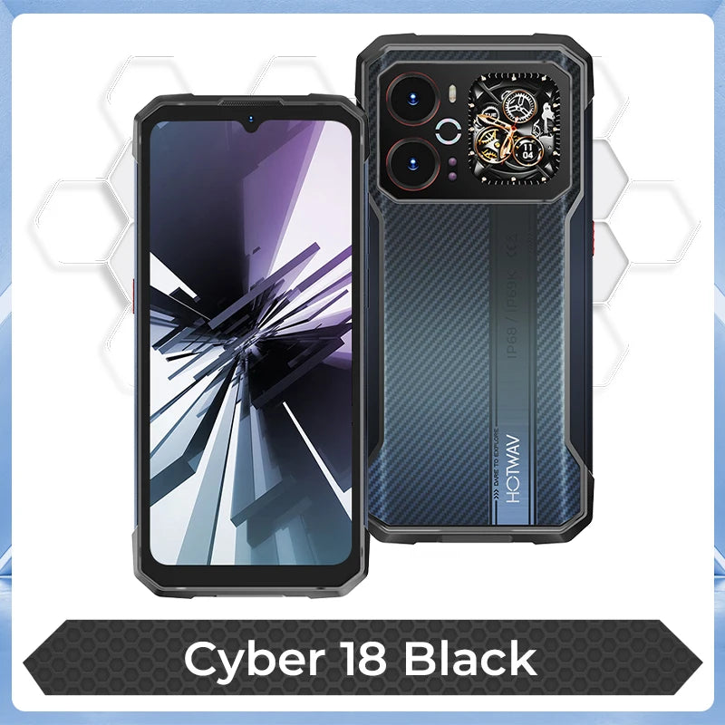 Smartphone resistente HOTWAV Cyber 18 de 6,75'', 120 Hz, Android 16, 8 GB + 256 GB, 64 MP, 20 MP, segunda pantalla táctil