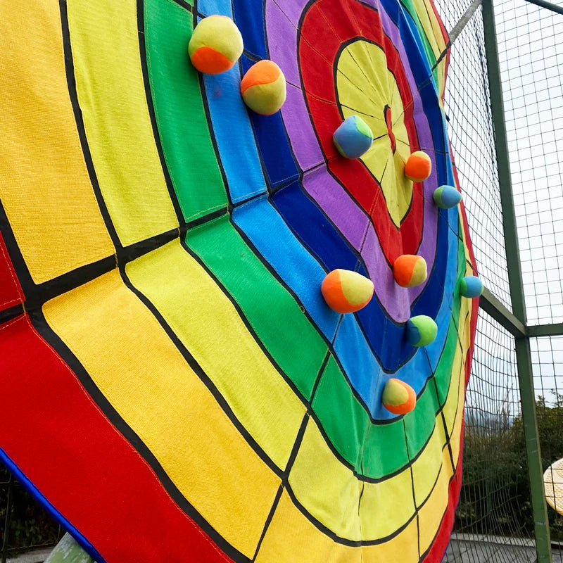 Juego de diana para exteriores con tablero de tela redondo, diana con bolas adhesivas, juguete con 20 bolas, deporte divertido para la interacción entre padres e hijos