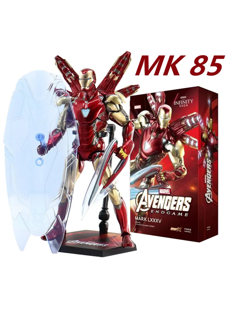 ZD Toys Iron Man figura de acción Mark 35 pargo rojo Iron Man MK 24 MK 22 MK 47 Tony Stark Ironman figura acción coleccionar juguete para regalo