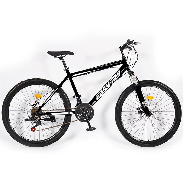 Bicicleta de montaña de 29 pulgadas con suspensión total, 21 velocidades, horquilla de acero, freno de disco y pedal estándar