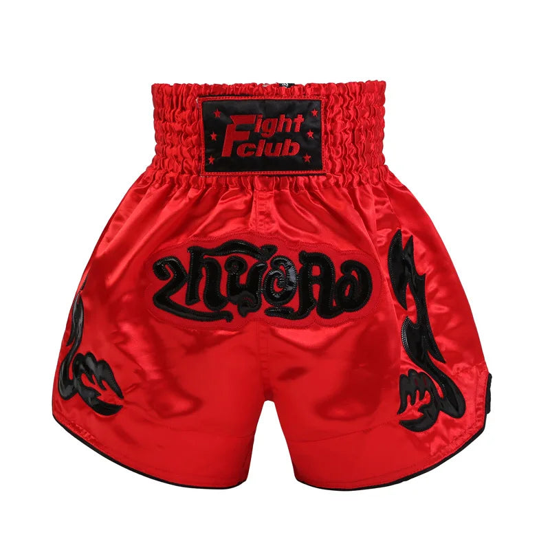 Pantalones cortos Muay Thai 2025, nuevos pantalones cortos de Kick Boxing para hombres, mujeres y niños, artes marciales Retro Thaiboxing Kickboxing Cage, pantalones de entrenamiento de lucha