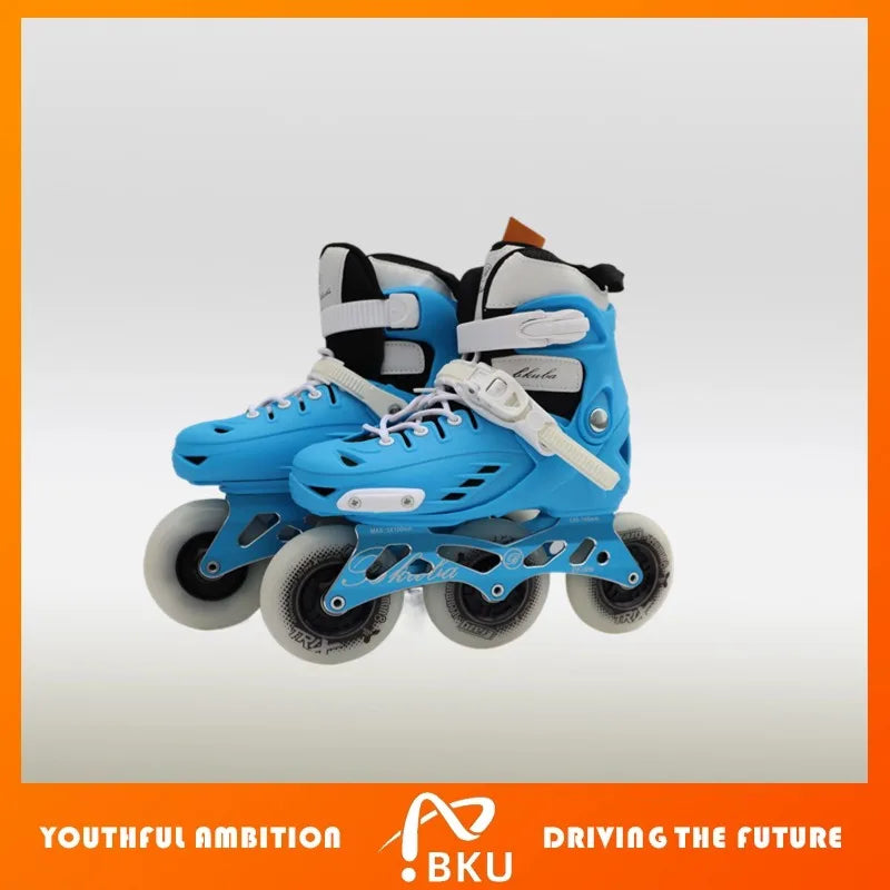 BKU K11 Patines en línea Teen Speed Demons - Patines de carreras de 500 kg, 3 colores, marco ajustable y ruedas silenciosas de PU de 100 mm
