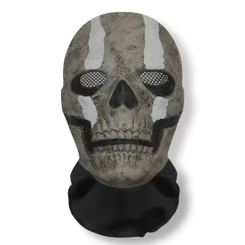 Máscara de cara de fantasma de Halloween impresa en 3D, máscara de malla elástica de cara completa, tocado de juego de rol de calavera, pasamontañas de terror para cosplay de Halloween