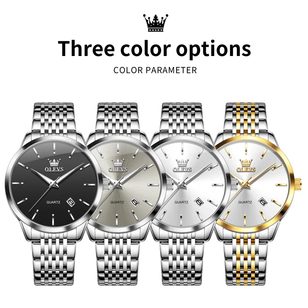 OLEVS Watches Man 2907 Original Casual Fashion Sports Quartz Watch Waterproof Luminous Automatic Date Mens Watch Gift Box