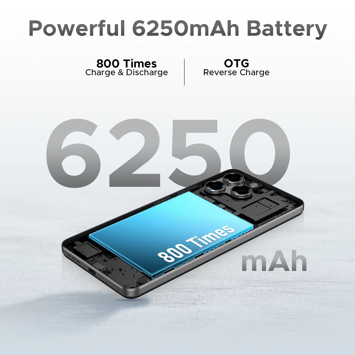 Versión global DOOGEE Note58 Pro Smartphones Android 15 32 GB RAM ROM batería 6250 mAh pantalla grande HD "Teléfono