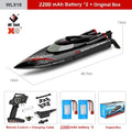 Lancha RC de alta velocidad WLtoys WL916, 2.4G, 55 KM/H, barco de carreras con motor sin escobillas, lancha rápida a control remoto, juguete para adultos con 2 baterías, modelo autoenderezable