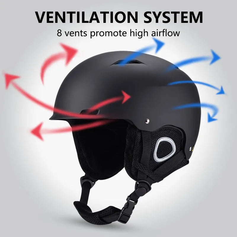 Horntour nuevo ABC + EPS casco de esquí de alta calidad para mantener el calor casco de esquí antiimpacto para adultos y niños casco de Snowboard de seguridad para la nieve