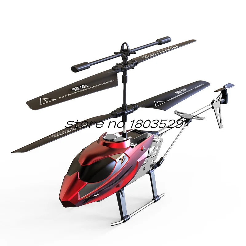 Helicóptero RC de control remoto eléctrico de altura fija inteligente 3.5CH, cuerpo de metal con doble sistema de dirección 2.4G, iluminación aérea, helicópteros RC con efectos de luz.
