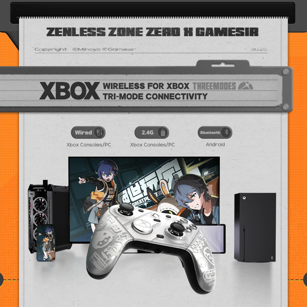GameSir G7 Pro Zenless Zone Zero Edition, mando inalámbrico para Xbox Series X|S, Xbox One X|S, Steam, PC, Android