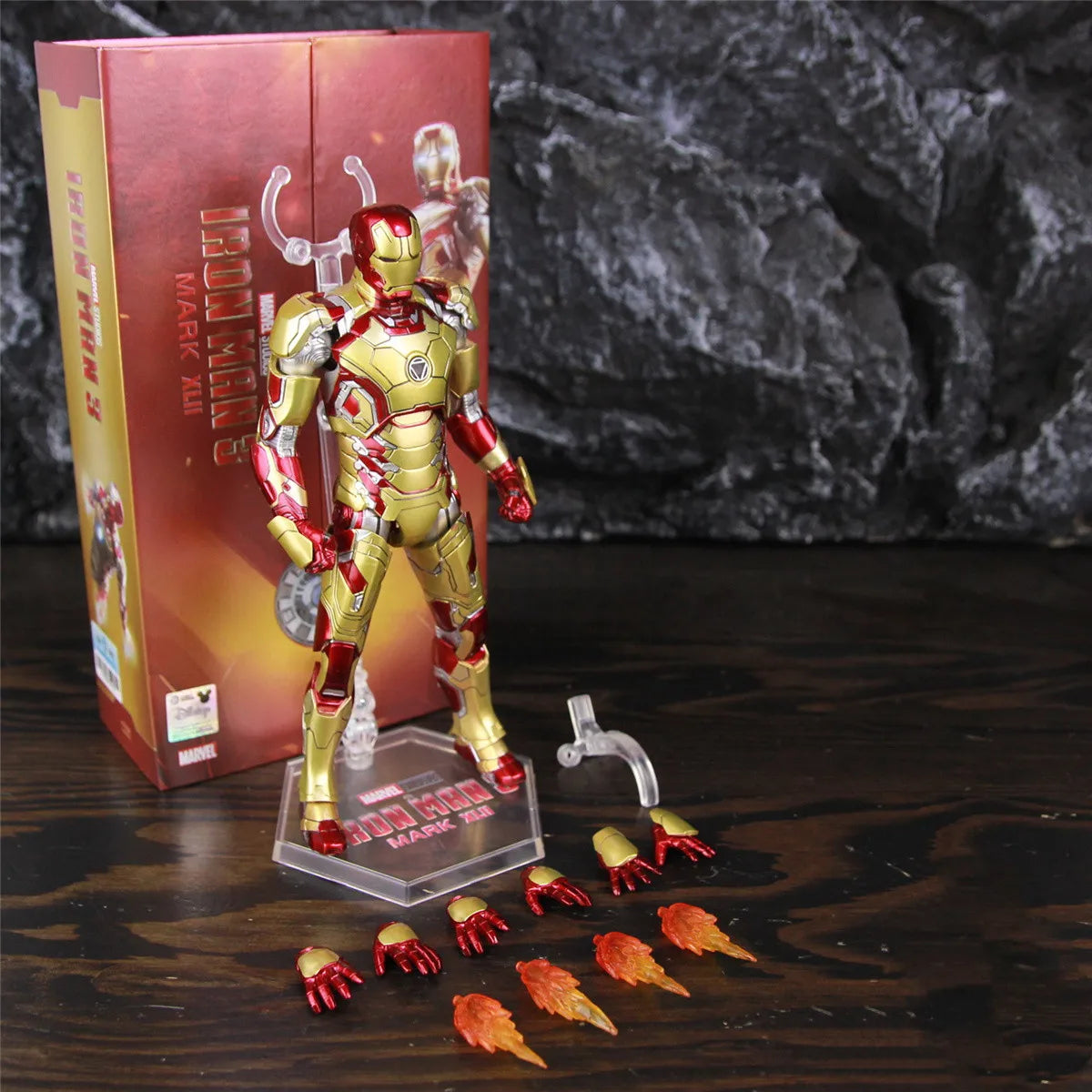 ZD Toys Marvel Iron Man MK46 MK45 MK1 MK2 MK3 MK4 MK5 MK6 MK7 MK33 MK17 7 "Figura de acción de película Iron Mark 1 2 3 4 5 6 7 Leyendas