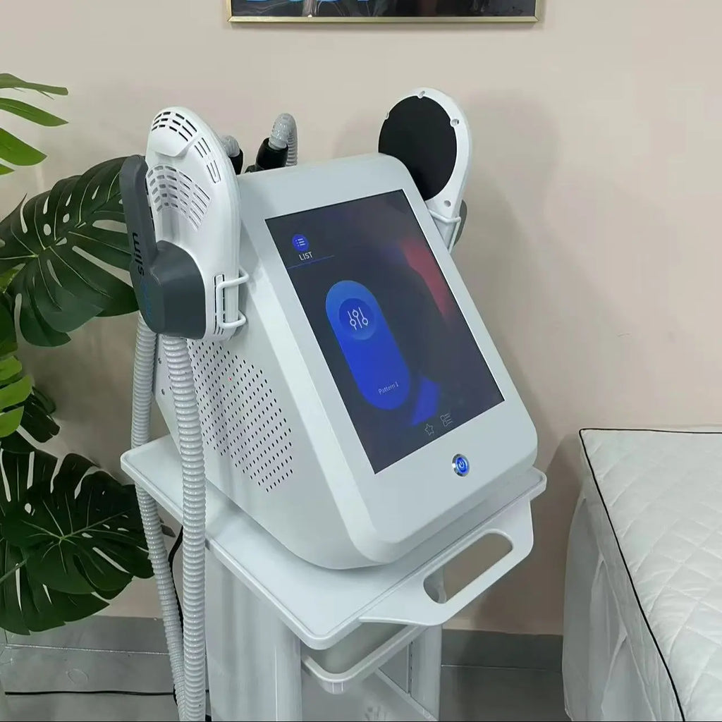Máquina EMS Profesional para Adelgazar el Cuerpo, Estimulación Muscular, Pérdida de Peso, Terapia de Escultura Corporal, 4 Manijas, Quemador de Grasa Pélvica y de Glúteos
