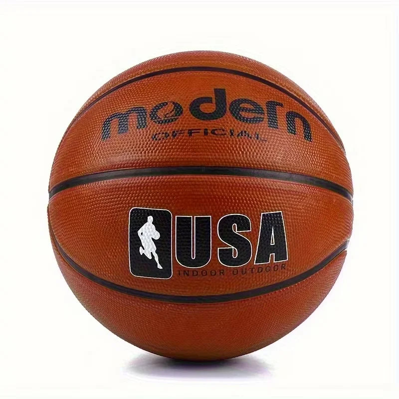 Pelota de baloncesto de goma de primera calidad, tamaño 7/6/5/4, cancha de cemento para exteriores, pelota deportiva de entrenamiento para adultos y jóvenes, equipo de juego profesional