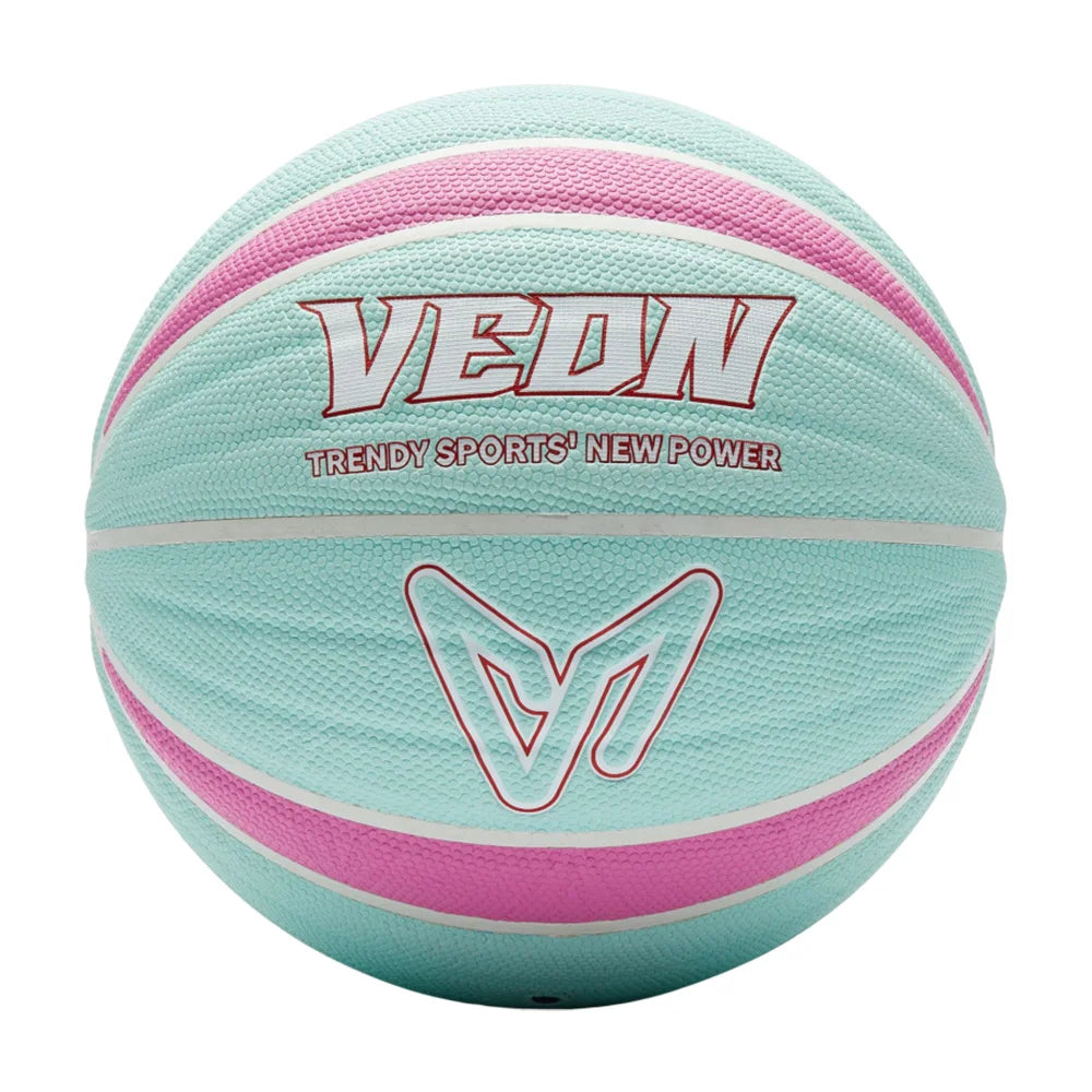 Veidoorn Baloncesto profesional de cuero PU Tamaño oficial 7 para juegos de interior/exterior Bola impermeable de agarre perfecto de alto rebote